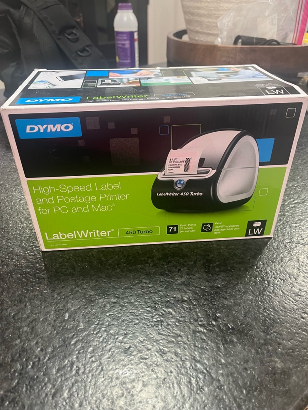 Dymo LabelWriter 450 Turbo - Blue, Green, Black